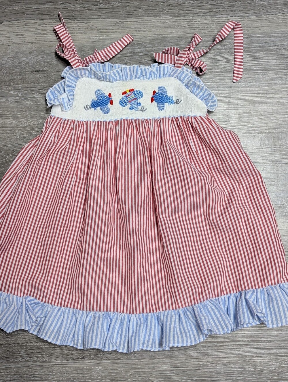 Babeeni Toddler Smocked Dress Size 2T Airplane Theme